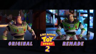 Live Action Toy Story 2  Buzz Lightyear Als Toy Barn  Comparison [upl. by Neetsyrk]