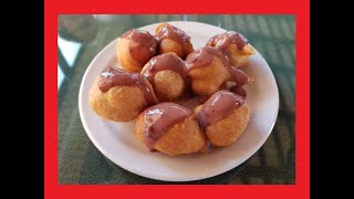 RECETA de BUÑUELOS CASEROS sin huevo [upl. by Heyes367]