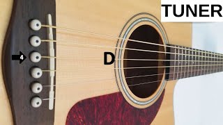 Acoustic Guitar Tuner  Standard Tuning for 6 String E A D G B E [upl. by Merat732]