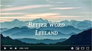 Leeland  Better Word Lyrics [upl. by Hourigan]