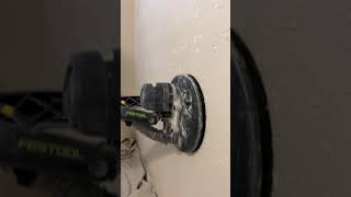 How to remove texture from interior walls using a Festool vacuum extraction wall sander [upl. by Feirahs164]