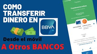 Como hacer una transferencia bancaria BBVA móvil [upl. by Cirri]