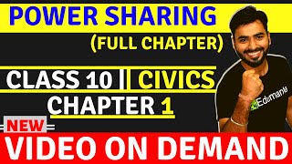 POWER SHARING FULL CHAPTER  CLASS 10 CIVICS [upl. by Araeit]