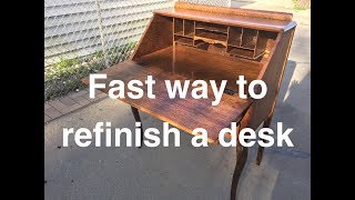 Antique Desk Refinishing [upl. by Neerroc]