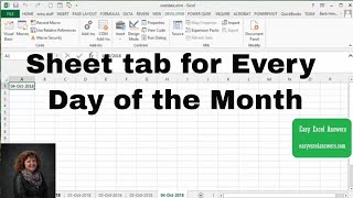 Add a sheet tab for Every Day of the Month [upl. by Francklyn]