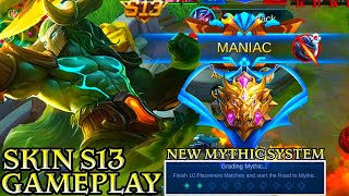 Hylos Skin S13 and NEW MYTHIC SYSTEM Gameplay  Mobile Legends Bang Bang [upl. by Nrubua]