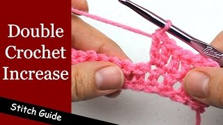 Double Crochet Increase  Stitch Guide [upl. by Stichter639]