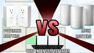 Mesh Routers VS Powerline Adapters and WiFi Extenders  Buyers Guide 2021 [upl. by Sanger]