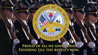 Service Anthem of the United States Army lyrics [upl. by Notsgnik408]