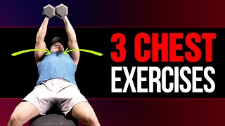 The ONLY 3 Chest Exercises You Need To Build Muscle Dumbbells Only [upl. by Fleisher]