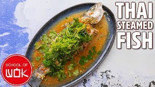 Fresh Thai Steamed Fish Recipe [upl. by Nimocks958]