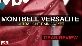 Ultralight Backpacking Rain jacket  Montbell Versalite Gear Review [upl. by Clotilde]