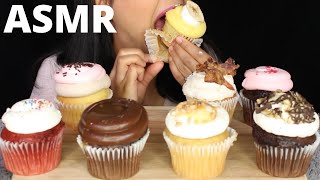 ASMR ASSORTED CUPCAKES Eating Sounds and Whispering MUKBANG Pattys Cakes and Desserts [upl. by Reinwald]