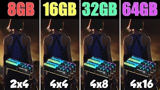 How Much RAM Do Games Need 8GB vs 16GB vs 32GB vs 64GB [upl. by Kordula]