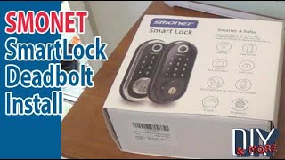 SMONET SMARTLOCK DEADBOLT SMART LOCK KEYPAD WIFI INSTALLATION [upl. by Slerahc679]