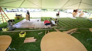 Time Lapse  Wedding Dance Floor Setup [upl. by Woodall546]