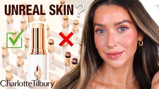 NEW CHARLOTTE TILBURY UNREAL SKIN SHEER GLOW FOUNDATION STICK REVIEW [upl. by Iana]