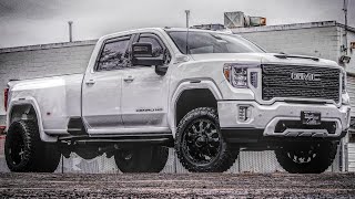 CUSTOM GMC DUALLY  The 2021 Sierra 3500 Denali With FULL Chrome Delete [upl. by Goda]