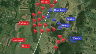 Gettysburg Battle with Maps  History with Maps American Civil War  Strategy  Picketts Charge [upl. by Osugi978]