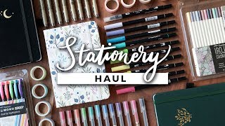 HUGE Stationery Haul Bullet Journal Supplies Markers amp Pens [upl. by Meelas]