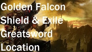 Dark Souls 3  Golden Falcon Shield amp Exile GreatSword Location Ring Of Sacrifice [upl. by Naol170]