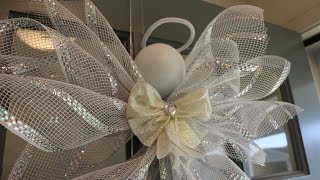 Deco Mesh Angel Tutorial  VERY easy and inexpensive [upl. by Bilac]