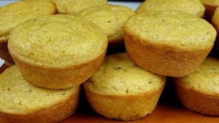 Cornbread Muffins No Oil  No butter [upl. by Cullin]