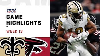 Saints vs Falcons Week 13 Highlights  NFL 2019 [upl. by Nilram]