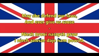 Hymn Wielkiej Brytanii  Anthem of UK ENPL tekst [upl. by Paresh]