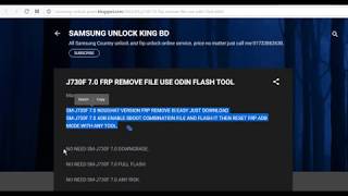 J730F 7 0 FRP REMOVE FILE USE ODIN FLASH TOOL [upl. by Nomzzaj384]