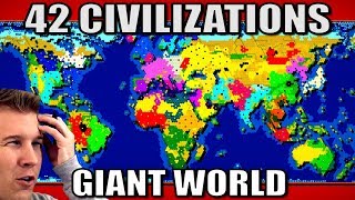 All 42 Nations Battle on a Giant World Map Civ 6 Gathering Storm [upl. by Curran397]