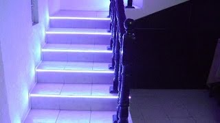 escaleras leds iluminacion [upl. by Airtemed438]