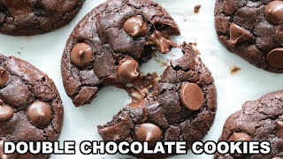 How to make the BEST Double Chocolate Cookies [upl. by Mitzl]