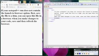 Notepad Run HTML File [upl. by Anek]
