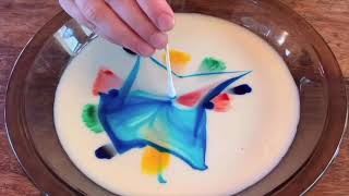 Easy Science Experiments for Kids Rainbow Milk [upl. by Humberto]