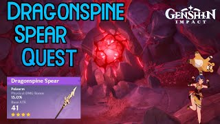 Dragonspine Spear Recipe Unlock Festering Fang Quest  Genshin Impact [upl. by Nelleh923]