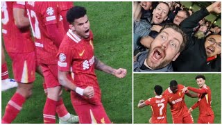 LUIS DIAZ SCORES HATTRICK IN XABIS RETURN LIVERPOOL 40 LEVERKUSEN  MATCH VLOG CHAMPIONS LEAGUE [upl. by Ecirp]