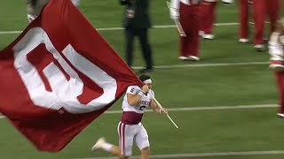 Baker Mayfield Plants Oklahoma Flag Following Win vs Ohio State  B1G Football [upl. by Artap97]