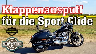 Montage eines MCJ Klappenauspuffs an der HD Sport Glide [upl. by Tuck]