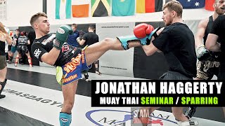 Jonathan Haggerty Muay Thai Seminar and Sparring  Siam Boxing [upl. by Aspia]