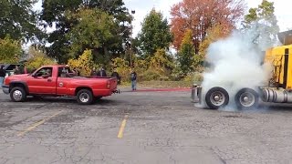 Semi vs Chevy Dually Tug of War [upl. by Tartan]