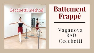 Battement Frappé  VAGANOVA vs RAD vs CECCHETTI [upl. by Kirrad]