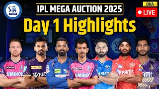 IPL Auction 2025 IPL 2025 Auction Day 1 Highlights I Full List Of Sold Players I KKR I RCB [upl. by Berey8]