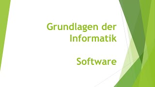 Digitale Grundlagen Software einfach und kurz erklärt [upl. by Eleda369]