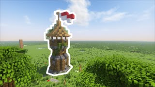 Minecraft  How To Build Small Medieval Watchtower [upl. by Neelloj]