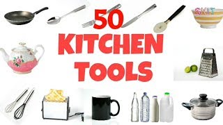 50 Kitchen Tool names in English  Terms  Items  Things [upl. by Townshend259]