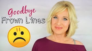 HOW TO GET RID OF Frown Lines Eleven Lines Glabella Lines NO BOTOX OR FILLERS [upl. by Berg246]