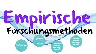 Empirische Forschung ✅ Quantitative amp qualitative Methoden [upl. by Celina]