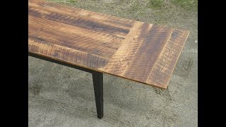 Reclaimed Oak Extension Dining Table Complete Build [upl. by Eicyac210]