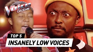 Most UNEXPECTED LOW amp DEEP VOICES in The Voice Kids [upl. by Hindorff]